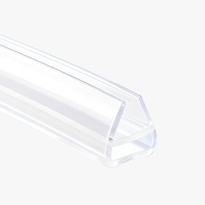 Shower Door Side Seal Strip,118 Inch U-Type Frameless Shower Door Seal, U-Type Shower Door Sweep for 3/8"(10mm) Thick Glass