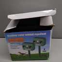 Solar Ultrasonic Animal Repellent Outdoor, 2 Pack Cat Squirrel Raccoon Bird Dog Deer Repellent Devices with PIR Motion Sensor  LED Flash, Waterproof Animal Deterrent for Garden Yard Farm