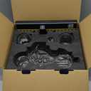 Kollea Birthday Gifts for Men Dad, Motorcycle Whiskey Decanter Set with 2 Glasses, Liquor Dispenser for Home Bar, Unique Gift for Him, Father, Boyfriend, Anniversary, Biker & Motor Lover, Christmas (Clear)