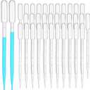 Kingdder 1000 Pcs Plastic Transfer Pipettes Disposable Graduated Pipettes for Scientific Experiment, Essential Oils, Make up Tool (5 ml)
