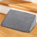 Dog Ramp for Stairs for Small & Senior Dogs and Cats  Non-Slip Stair Wedges for Dogs with Gentle Slope, Pet Ramp with Washable Cover & Self-Sticky Pads for Safe Climbing (Gray, 1 Pack)