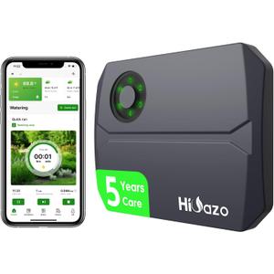 Smart Sprinklers Controller 2.4GHz WiFi, Irrigation Controller Easy Use App Enabled, 4 Zones + 16 Plans, Save Water Auto Skip Rain, Freeze & Wind, 10 Minutes Install