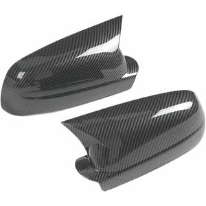 DHUSMQ Compatible with VW Golf 4 MK4 1998-2002 Passat B5 Jetta Car Rearview Side Mirror Cover Sticker Wing Cap Exterior Door Case Trim Carbon Auto(Gloss Black)