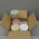 4 Pack Overnight Oats Containers with Lids and Spoons, 16 oz Glass Mason Jars with Airtight Lids, Overnight Oats Jars for Milk, Cereal, Fruit (Light Colors)