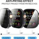 Pocoukate [9 Pack Case Compatible with 49mm Apple Watch Ultra & Ultra 2/3 with Tempered Glass Screen Protector Full Scratch-Resistant Protective Cover Bumper for Apple Watch 49 mm