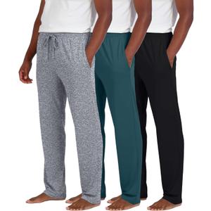 3 Pack Men's Pajama Pants Lounge Sleepwear PJ Comfy Bottoms with Pockets