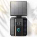 Solar Charger Compatible for Ring Video Doorbell (2020 Release), QIBOX Adjustable Solar Panel Mount, Efficient Solar Charger for Doorbell Camera, Micro-USB Port Charging