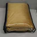 BULBUL Gold Ivory 100% Full Blackout Velvet Curtains,72 inches Long Modern Liner Curtains Thermal Drapes Panels for Living Room Bedroom Grommet Set of 2