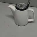 Ceramic Teapot with Infuser, 32 oz Loose Leaf Tea Pot Ceramic with Removable Stainless Steel Infuser, Mess-Free Loose Tea Diffusers, Ideal for Tea Steeper (White)