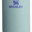 Stanley IceFlow Flip Straw Tumbler with Handle | Twist On Lid and Flip Up Straw | Leak Resistant Water Bottle | Insulated Stainless Steel | BPA-Free (30 Ounces, Exclusive Blue Catus)