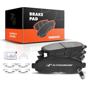 A-Premium Front Ceramic Disc Brake Pads Set Compatible with Select Nissan and Suzuki Models - Frontier 2005-2019, Pathfinder 2005-2012, Xterra 2005-2015, Equator 2009-2012, with Hardware, 4 Pcs
