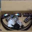 DLLT Pendant Light Metal, 5-Light Globe Pendant Lighting, Adjustable Hanging Ceiling Chandelier Light Flush Mount for Kitchen, Dining Room, Living Room, Hallway, Bedroom, Entryway, E12-Matte Black