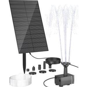 Biling Solar Water Fountain Pump, Solar Bird Bath, Outdoor with Tubing, Solar Powered Fountain Pump for Pond BirdBath, Garden, Pool, Fish Tank,Backyard (1.5W)