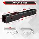 TYT 12" Trailer Hitch Extension for 2 inch Receiver Tube ExtenderIncludes 2 Sets of 5/8" Premium Hitch Pin, 5000 lbs GTW / 500 lbs TW