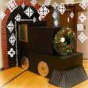 2 x Oudain 20 Pcs Christmas Polar Snowflake Ornaments Large Hanging Cardboard Snowflakes Christmas Winter Party Decorations for Winter Holiday Polar Gifts Xmas Tree Home Wall Ornaments