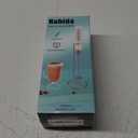 Nahida Beige Milk Frother Wand for Coffee,Handheld Rechargeable Electric Whisk with Stand