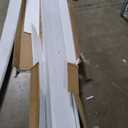 72X79in Frosted Acrylic Glass PVC Accordion Folding Door for Closet,Multifold Interior Door with Installation Hardware,Includes Handle and Latch,White Beech