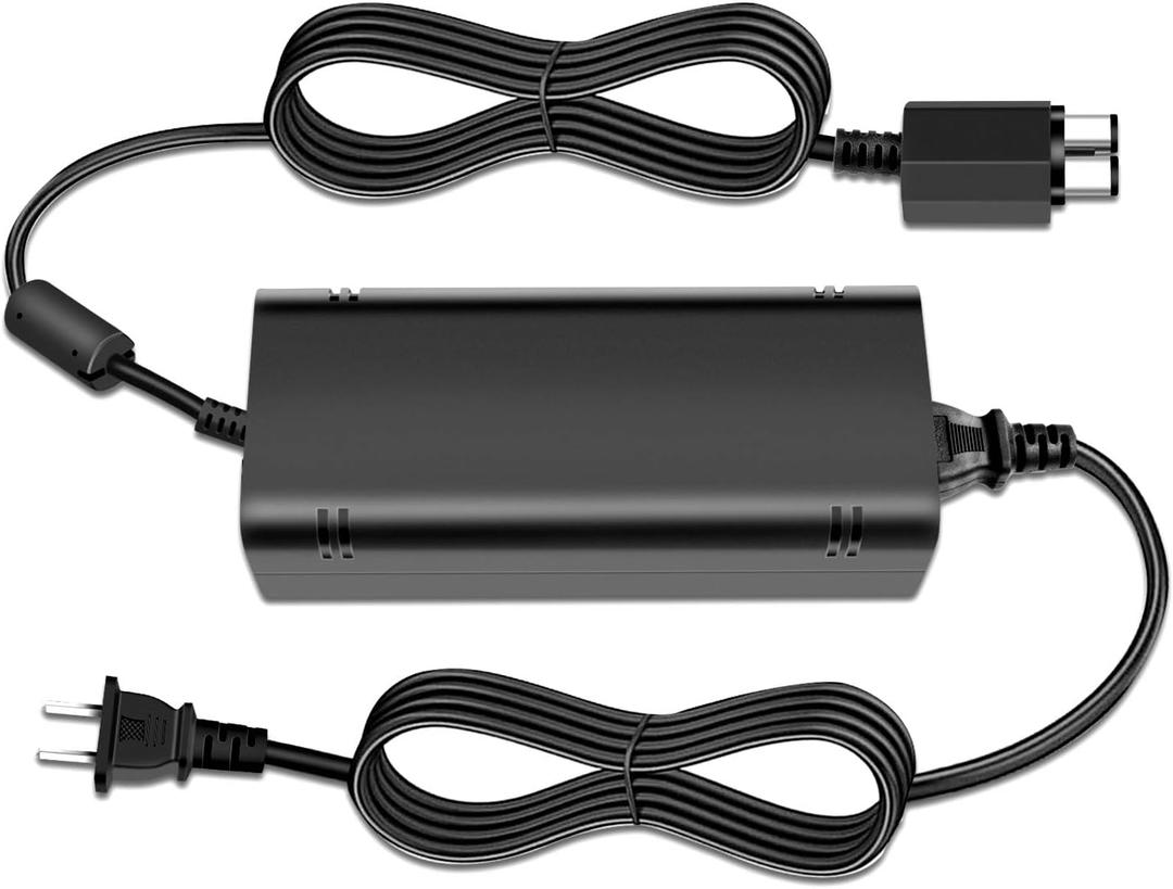 Futurebatt Xbox 360S/ Slim (Only fit 360 S) Power Supply, AC Adapter Power Supply Cord Brick for Xbox 360 Slim Auto Voltage (Black)