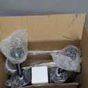 Touch Lamp for Living Room Bedroom, 21" Table Lamps Set of 2 with USB C+A Ports, Touch Bedside Lamps for Nightstand with 3 Way Dimmable, 2 LED Bulbs Included, Black