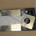 Gold Shower System, 10'' Square Rainfall Shower Head with Handheld Combo Spray, Bathroom Brushed Gold Shower Faucet Set with Valve, 59'' Shower Hose, Shower Trim Kit and Diverter, Wall Mounted