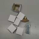 Cabinet Knobs 6 Pcs, Crystal Knobs for Dresser Gold Cabinet Pulls Drawer Knob Unique Furniture Dresser Knob, 1.77" Diameter Glass Drawer Handles for Kitchen Bathroom (Oval Flower, Champagne)