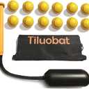 The Yellow Baseball Rope Swing Training bat Comes with 12 Training Balls and 1 bat