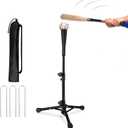 Kids Baseball Tee, 20.87 to 31.29 Inches Batting Tees for Baseball with Carry Bag, Portable Stable Baseball Tees for Hitting, Tripod Tanner Tee for Baseball Practice Stand Aged 3-8 Years