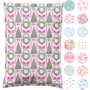 6x9 Designer Poly Mailer 100 Pack Heavy Duty Waterproof Self Seal Shipping Bags for Small Business Large Mailing Envelopes Bulk Tear Resistant Packaging Coquette Christmas Holiday Bows