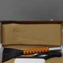 EcoNour 27" Aluminum Ice Scrapers for Car Windshield | Car Window Scraper and Snow Brush with Ergonomic Foam Grip Winter Accessories (Orange)