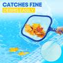 Pool Skimmer Net, Professional Swimming Pool Leaf Skimmer with Heavy Duty Frame, Fine Nylon Flat Mesh for Fast Debris Cleaning, for Above Ground & In-Ground Pools,1610.8in (No Pole)