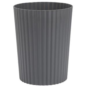 JiatuA Small Trash Can Plastic Wastebasket Round Garbage Container Bin for Bathroom, Kitchen, Bedroom, Home Office, College Dorm, Dark Grey (1.8 Gallons)