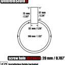JQK Towel Ring Brushed Steel, 304 Stainless Steel Hand Towel Holder for Bathroom Wall Mount, TR630-BN