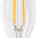 Feit Electric 60W Equivalent Candelabra LED Light Bulb, Dimmable, E12 Base, 2700K Soft White, B10 Filament Torpedo Tip Decorative Lighting Bulbs, 13-Year Lifetime, CTC60/927CA/FIL/6, 6-Pack