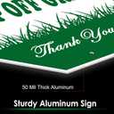 Keep Off Grass Sign 2 Pack, Please Be Respectful, 10" x 10" Rust Free Reflective Aluminum Metal Sign, With 28" Long Metal Stake, Fade Resistant, Waterproof, Easy to Mount, For Outdoor Yard