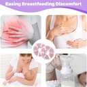 Breast Therapy Ice Packs, Hot and Cold Breast Pads, Breastfeeding Essentials Large Gel Bead Packs for Moms, 2 Pack (Pink, M)