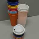 Suertestarry 16 oz Plastic Iced Coffee Cups with Lids 18 Pack Plastic Tumblers Cups with Straw and Sleeve Reusable Travel Hot Mugs for Hot & Cold Drinks, Office, Gatherings, Party (18, Mixing)