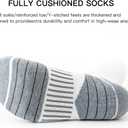 JOYNE 8 Pairs Mens Athletic Crew Socks Cushion Running Work Breathable Outdoor Socks for Men (White)