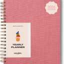 Anecdote Planner 2026 (8.5" x 10") Spiral Yearly Planner - 2026 Planner Weekly and Daily - Features a Library Buckram Cover, Brass and A4 Size Bleed-Resistant Paper - Organize All 52 Weeks. Start Anytime  Blossom