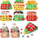 Easter Tic Tac Toe Extra Thick Easter Toys Gifts Strategic Mini Board Game Party Favors for Kids, Goodie Bag Stuffers, Student Gifts Bulk Easter Basket Stuffers for Kids Toddlers(Christmas)