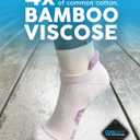 Juclise Coolmax Bamboo Viscose Compression Running No Show Athletic Socks, Anti Blister Moisture Wicking (M)