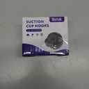 Suction Cup Hooks for Shower, Removable Towel Hooks for Bathroom Window Glass Door Wall, Bath Robe Looafh Wreath Hook for Hanging - 2 Pack, Black