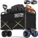 SEESII Electric Wagon Cart with 2 x 4.0Ah Batteries, 330Lbs