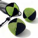 3 Packs Juggling Balls Set for Beginners and Adult, Black and Neon Green Juggling Bean Bags Durable Juggle Ball Kit Easy-to-Handle Mini Juggling Balls, Perfect for Learning, Fun, and Stress Relief
