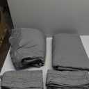 SONORO KATE Bed Sheet Set Super Soft Microfiber 1800 Thread Count Luxury Egyptian Sheets 18-Inch Deep Pocket Wrinkle and Hypoallergenic-4 Piece(King Dark Grey)