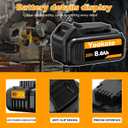 Replacement Battery for Dewalt 20v Max Battery, 20v 8Ah Replacement Battery Compatible with Dewalt 20v Battery DCB200 DCB206 DCB204 DCB205 DCB203 DCB207 Cordless Tools