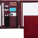 Elegant Multi-Function Leather Portfolio Organizer with A4 Notepad, Tablet and Phone Holders – Perfect for Business Professionals, Students, and Entrepreneurs – Ideal for Meetings, Conferences