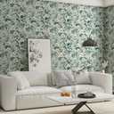 Floral Peel and Stick Wallpaper Vintage 17.3"x393" Sage Green Wallpaper Botanical Removable Self Adhesive Wall Paper Leaf Contact Paper for Bedroom Boho Wallpapers for Cabinets and Drawers Decor Vinyl