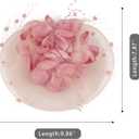 Cizoe Fascinators Hats for Womens 50s Headwear with Veil Flower Cocktail Wedding Tea Party Church Derby Hat (Purple)