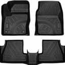Focus Floor Mat - All Weather Waterproof Durable Anti-Slip Odorless TPE Front and Rear Row Set Custom-Fit Floor Liner Compatible with 2012-2018 Ford Focus