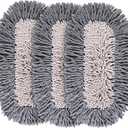 CLEANHOME Microfiber Dust Mop Replacement Pads for Hardwood Floor Cleaning, Washable and Reusable Chenille Mop Pads 3 Packs